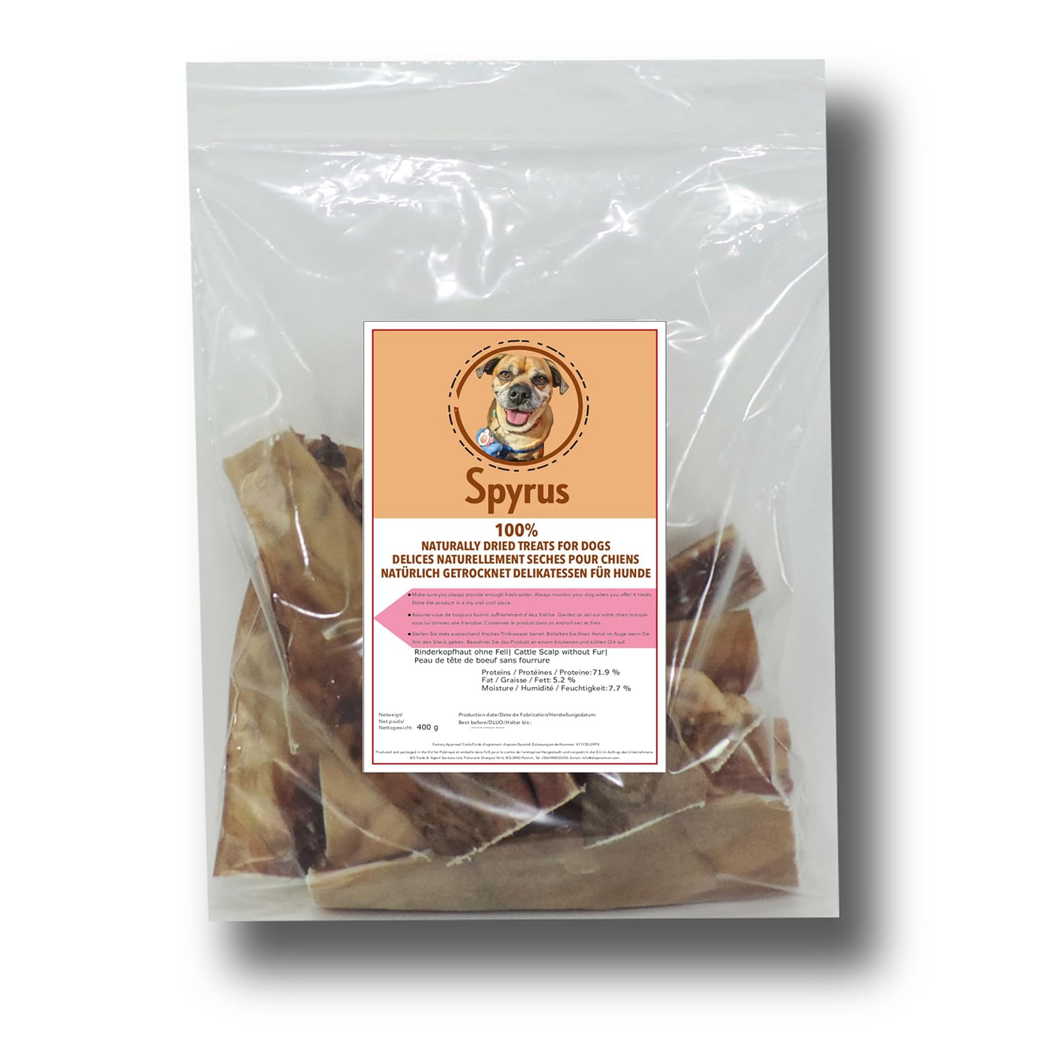 Spyrus Dried Beef Scalp Snack 400g